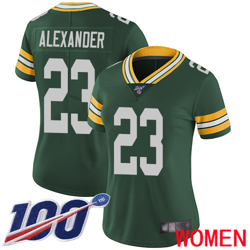 Green Bay Packers Limited Green Women #23 Alexander Jaire Home Jersey Nike NFL 100th Season Vapor Untouchable